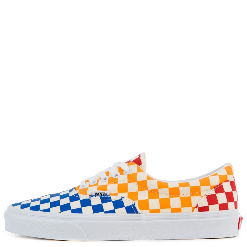 Multicolor checkered vans